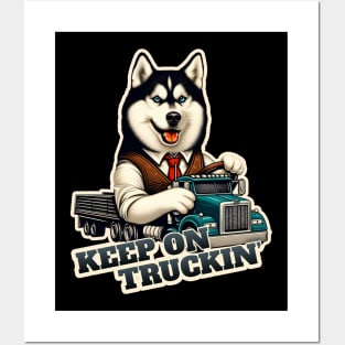 Husky Truck driver Posters and Art